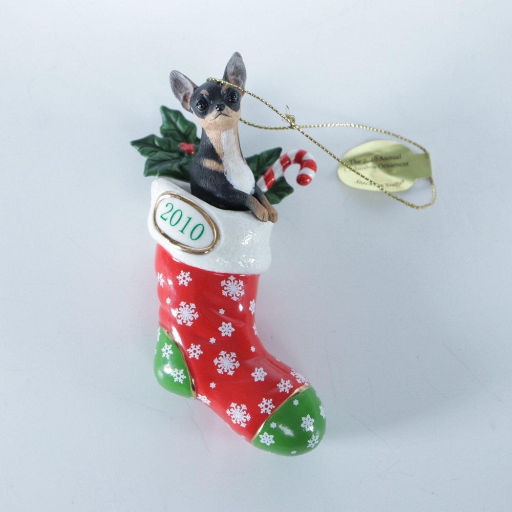 DANBURY MINT 2010 CHIHUAHUA DOG ORNAMENT Stocking Stuffer - New In Box